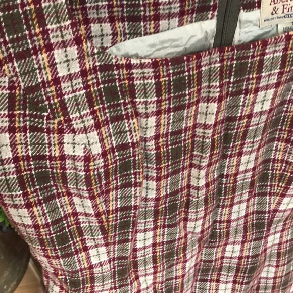 VINTAGE 60s/70s Abercrombie & Fitch Wool Blend Plaid Pinafore Dress Hong Kong - Picture 4 of 14